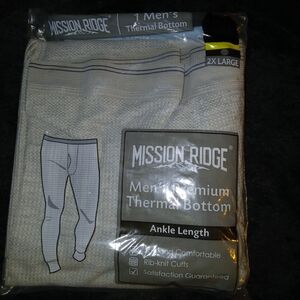 Mission Ridge Men's Premium Thermal Bottom - Cream
